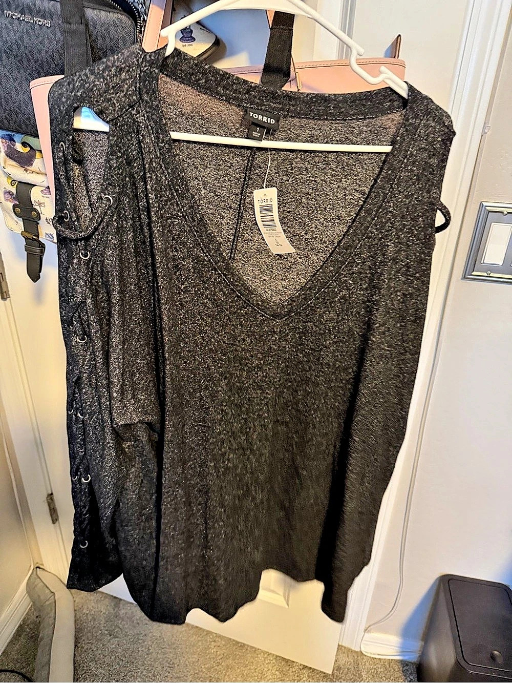 TORRID Black Lace-Up Side Tunic NWT